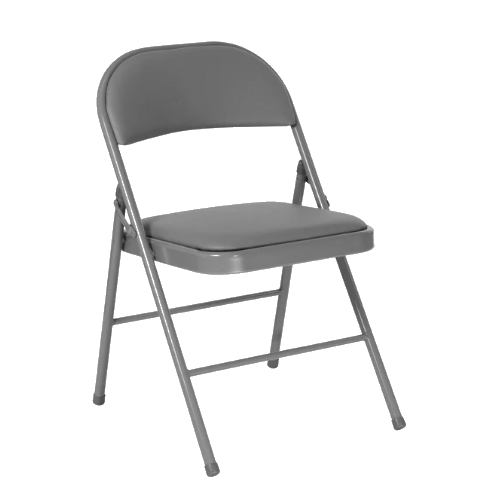plain metal folding chair